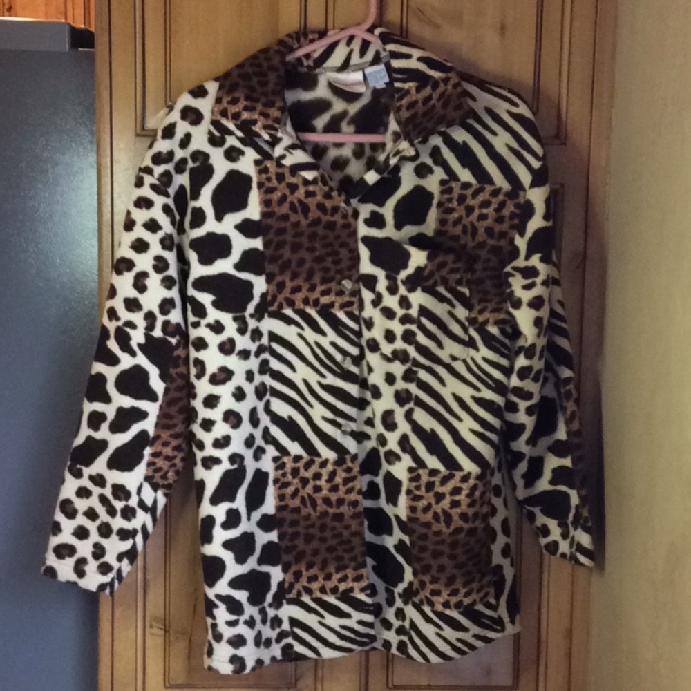 FINAL SALE PRICE Animal Print Button Down Jacket